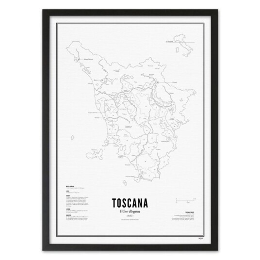Plakat vinregion Toscana 40x50 cm Plakat vinregion Toscana 40x50 cm