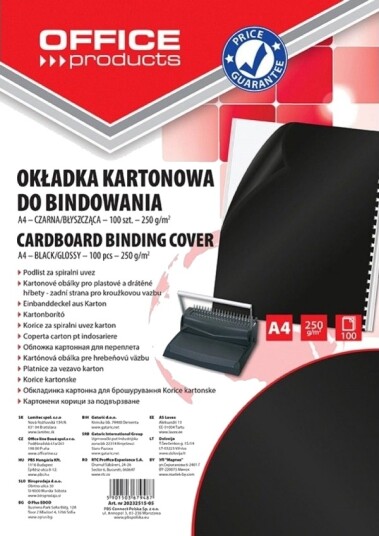 Office Products Innbindingsomslag Papp A4 250 G/M² Blanke 100 Stk Svarte 20232515 05 Office Products Innbindingsomslag Papp A4 250 G/M² Blanke 100 Stk Svarte 20232515 05