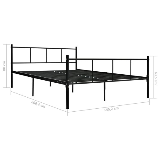 vidaXL Sengeramme svart metall 140x200 cm