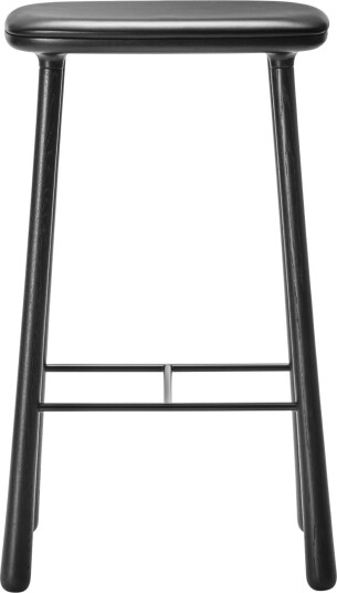 Møbel Copenhagen Cuba Barstol 77 cm Svartlakkert Eik/Svart Lær Møbel Copenhagen Cuba Barstol 77 cm Svartlakkert Eik/Svart Lær