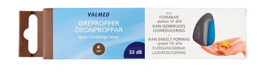 ValMed Ørepropper 4 par - 1 Pakker