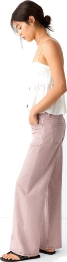 Mango Low Waist Studded Jeans Pink 38