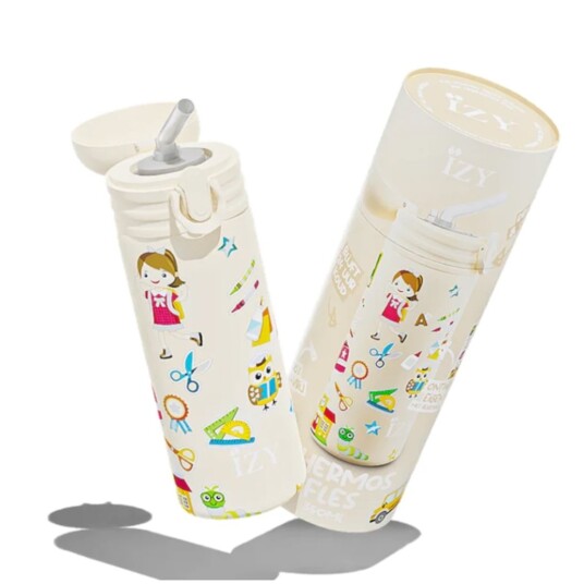 Drikkeflaske IZY Kids Yellow School 350 ml