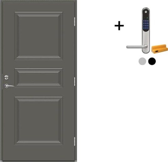 Ytterdør Swedoor Advance-Line Classic Puccini med Yale Doorman Classic Home