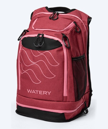 Watery svømmesekk - Viper Elite 45L - Rød/rosa - Vanntett ryggsekk