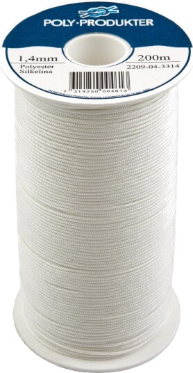 Poly-Produkter 2209043314 Polyestersilkesnor Ø 1,4 mm x 200 m, Verksted & bil