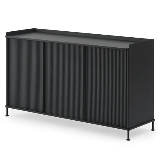 Muuto Enfold skjenk 148 x 45 cm Black Anthracite Black Muuto Enfold skjenk 148 x 45 cm Black Anthracite Black