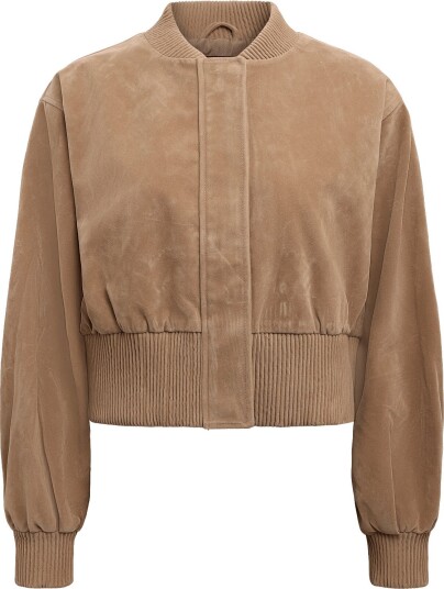 Gina Tricot Faux Suede Short Jacket   LT BEIGE (7201)   S