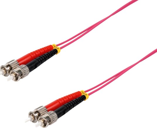 S/Conn Kvalitets Fiberoptisk Dupleks Patchkabel St Til St Om4 Fiolett 15,0 M 166779064
