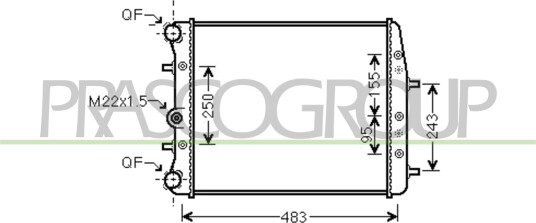 PRASCO SK320R001 Radiator motorkjøling