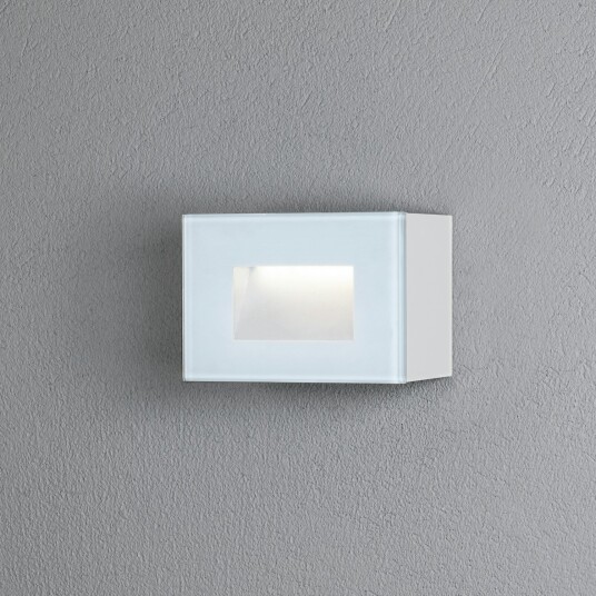 Konstsmide Chieri vegglampe 4W High Power LED kvadrat hvit. 7862-250