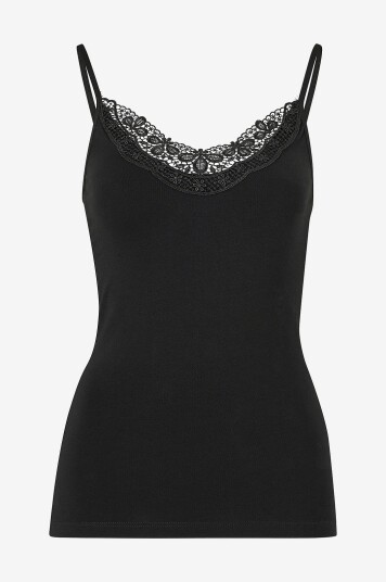 Vero Moda   Singlet vmInge Lace Singlet   Svart