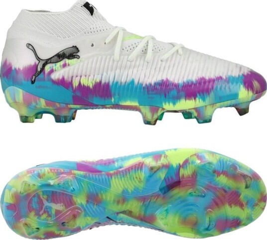 PUMA Future 8 Ultimate Fg Brilliance PUMA White/fizzy Apple/bright Aqua/ren Magenta Kvinner Limited Edition Gress (Fg) størrelse 37½