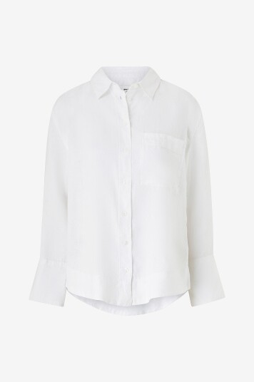 Gina Tricot Linskjorte Linen Shirt Hvit
