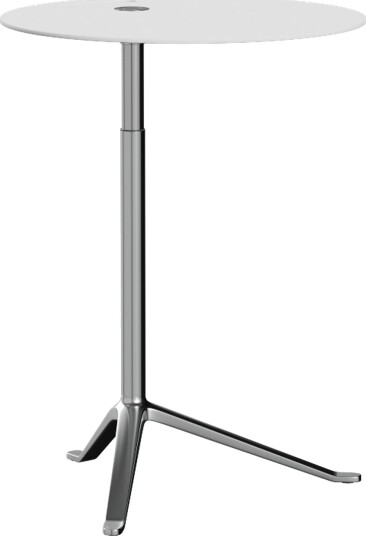 Fritz Hansen Little Friend KS11 Sidebord Justerbar Høyde Hvit/polert Aluminium