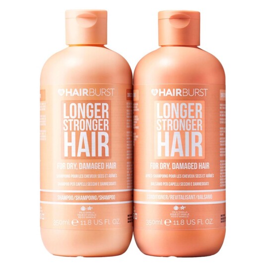 Hairburst Sjampo og Balsam for Tørt og Skadet Hår 2x350ml