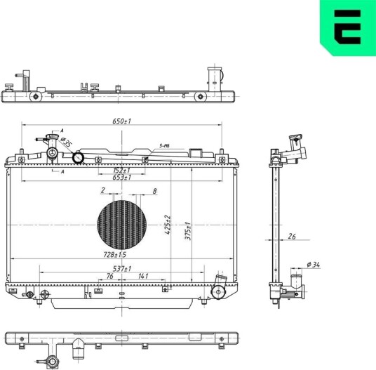 ERA 673346 Radiator motorkjøling