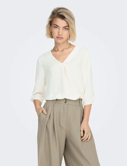 JDY Jdydivya Life 3/4 Top Wvn Noos - White - 38 JDY Jdydivya Life 3/4 Top Wvn Noos - White - 38