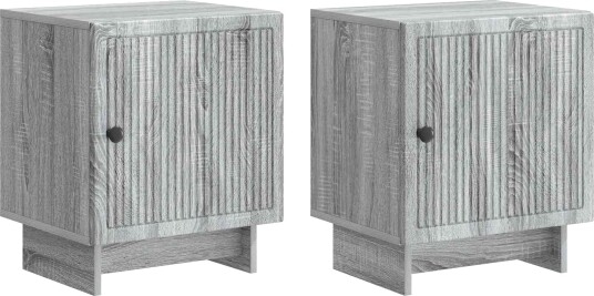  Nattbordskap 2 pcs Grå sonoma 43 x 34,5 x 50 cm Konstruert tre