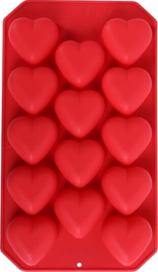 Seasons Love Collection Isbitform Hjerter Silikon 22x11x2cm Rød