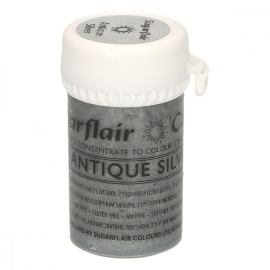 Sugarflair Pastafarge Satin Antique Silver 25g 