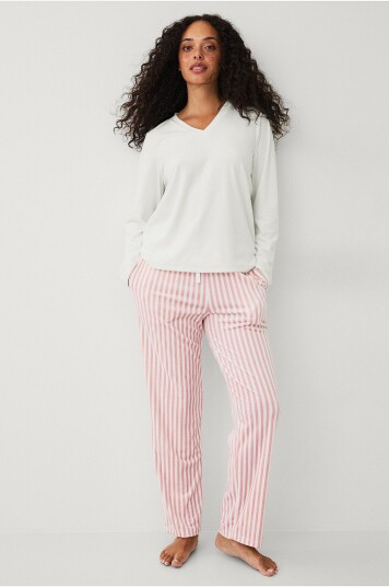 Ellos Collection Pyjamas i velur Hvit