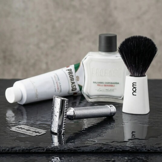Introsett til tradisjonell barbering INTRO-01-GTH-GR-SY-HVIT