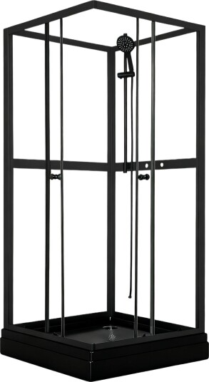 Dusjkabinett Jasmine Black - 90 x 90 x 195 cm