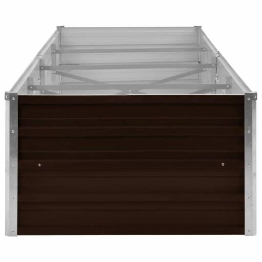vidaXL Høybed brun 320x80x45 cm galvanisert stål