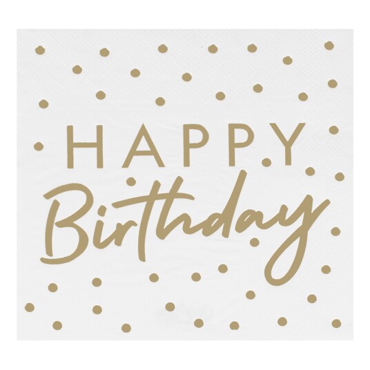 Servietter Happy Birthday