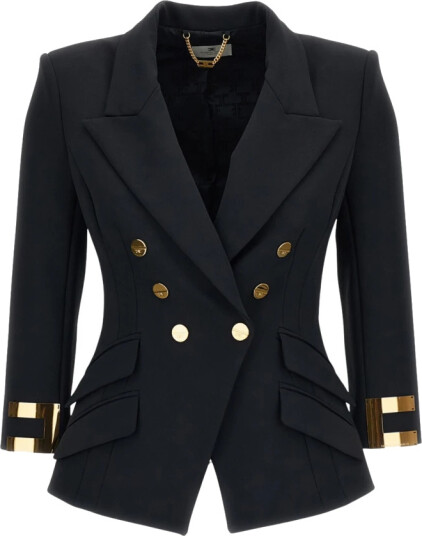 Elisabetta Franchi Dame Jakker Svart S, Elisabetta Franchi Dame Jakker Svart S,