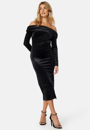 Bubbleroom Occasion Sofielle Velvet Midi Dress Black XS
