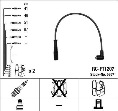 Tennplugg kabelsett NGK 5607 Tennplugg kabelsett NGK 5607