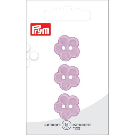 Prym plastknappblomst lilla 18 mm 3 stk