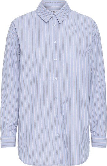 b.young Byhene Shirt   CHAMBRAY BLUE STRIPE   42