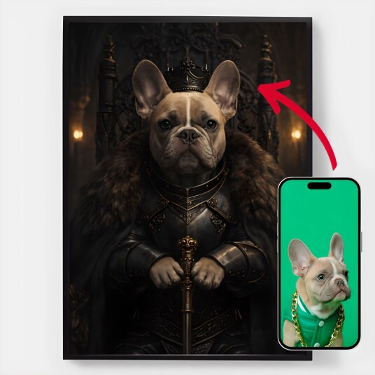 Namly Design Personalisert Plakat Midnattskjæledyrets Trone AI Plakat POSTERWPK3C2