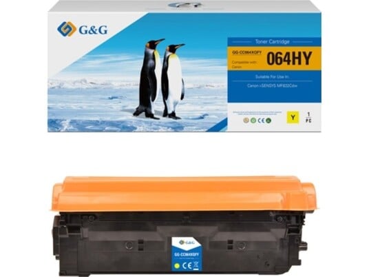 G&G Toner G&G-Kompatibel Toner Med Canon 064 H Y Nt-Cc064xqfy-Rc Gul 10500S Høy Kapasitet