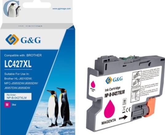 G&G G&G Blekkkompatibel Blekk / Blekk Med Lc-427Xlm Np-B-0427Xlm Magenta G&G G&G Blekkkompatibel Blekk / Blekk Med Lc-427Xlm Np-B-0427Xlm Magenta