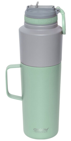 Asobu Twin Pack Flaske Med Kopp Mint 0,9 L + 0,6 L