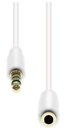 ProXtend Mini-Jack 4-Pin Slim Extension Cable White 2M