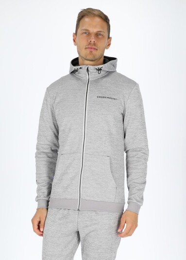 Swedemount Training Logo Zip Hood Lt Greymelange/Charcoal Mel Xs Hoodies Swedemount Training Logo Zip Hood Lt Greymelange/Charcoal Mel Xs Hoodies