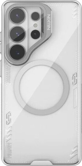 Nillkin Iceblade Prop Magnetic Case with Camera Cover and Stand MagSafe Compatible for Samsung Galaxy S26 Ultra - Clear Grey