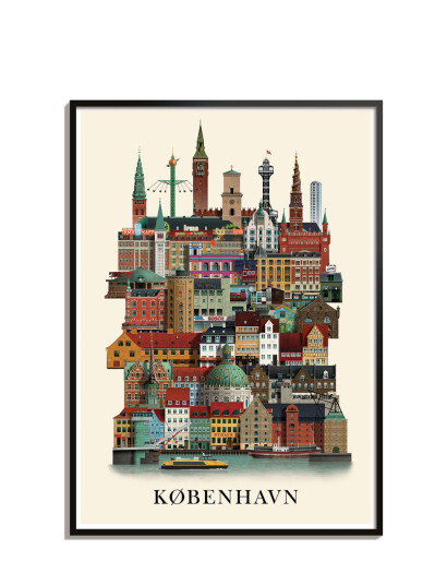 Martin Schwartz København Small Poster - Multi/patterned - A3 Martin Schwartz København Small Poster - Multi/patterned - A3