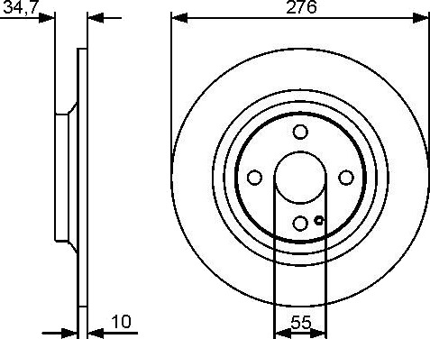BOSCH 0 986 479 473 Bremseskive BOSCH 0 986 479 473 Bremseskive