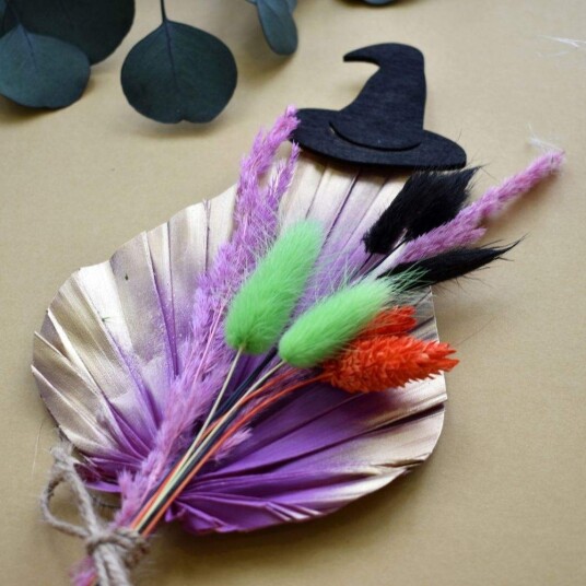Tørket Blomster Halloween Heks