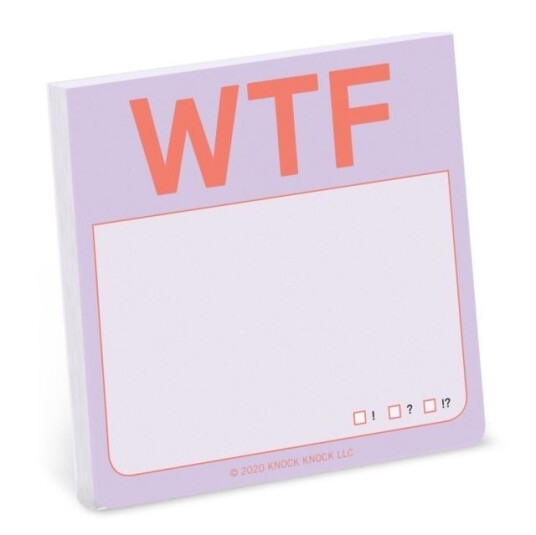 Knock Knock WTF Sticky Notes Pastel Edition