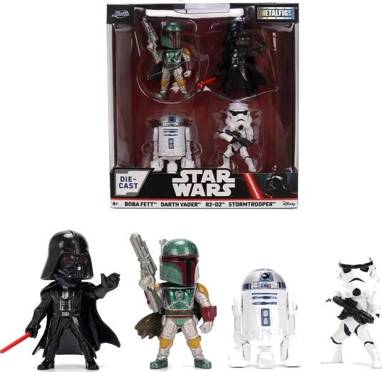 Jada Toys Star Wars 4-Pack Figures 2.5" Wave 1 Multi/patterned ONE SIZE Jada Toys Star Wars 4-Pack Figures 2.5" Wave 1 Multi/patterned ONE SIZE
