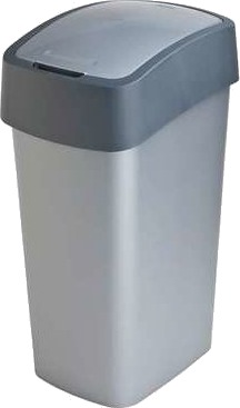 Curver Flip Bin 50 L Rektangulær Grafitt Sølv Manuell 294 Mm 376 Mm