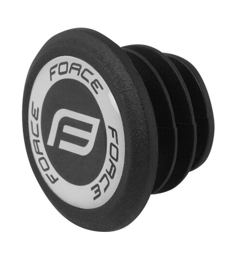 Force styrepropp svart med logo 1 stk