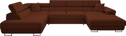 Gabina Sofa med Divan og Sjeselong 4 seter   Brun